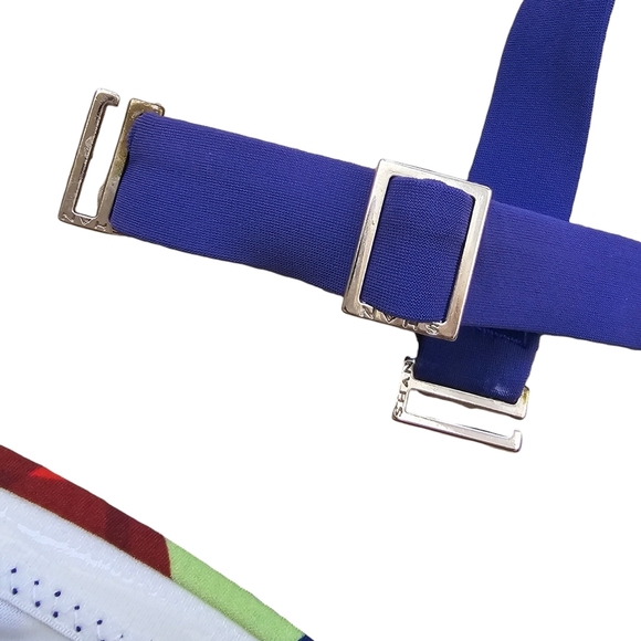 SHAN Alice Floral Print Lace Up Removable Strap Bandeau Swim Top Size 12 - Picture 8 of 12